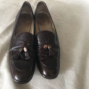 Vintage Salvatore Ferragamo Brown Leather Loafers / Flats, Size 9N